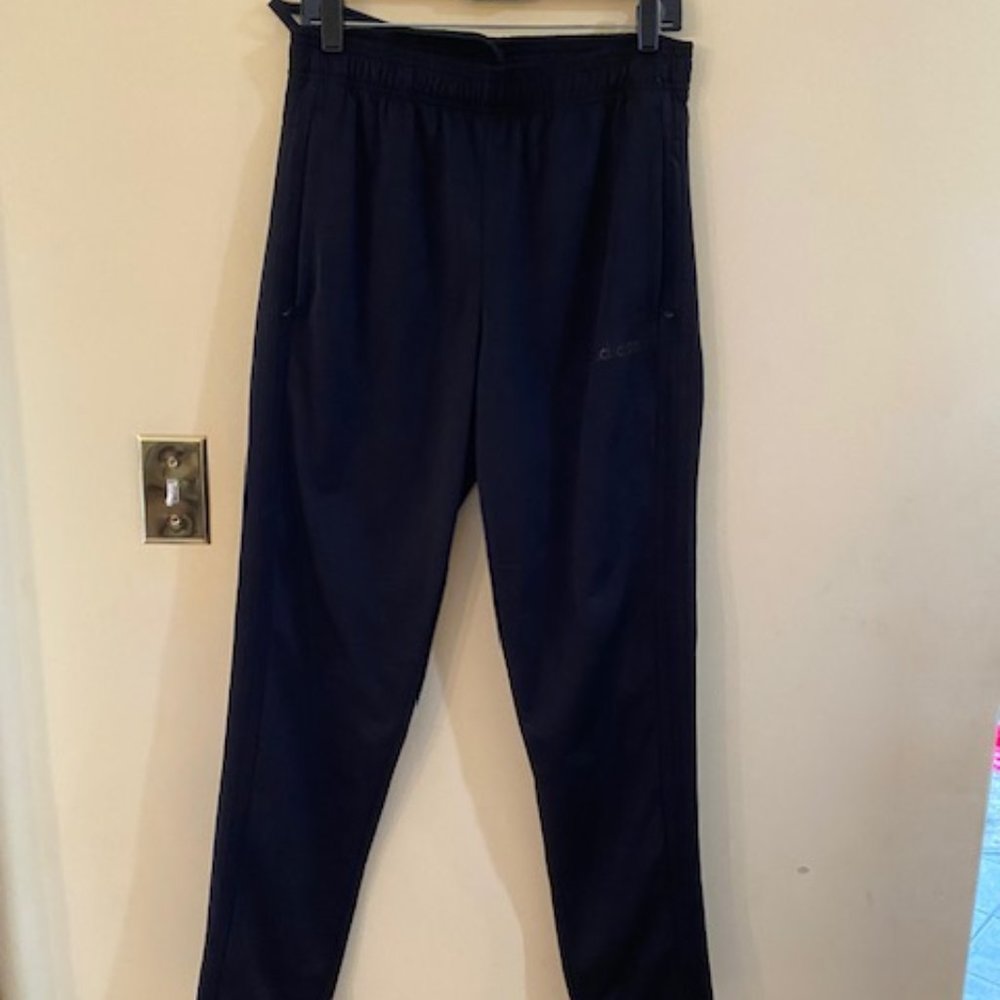 Men's Adidas Athletic Pants, Black, Medium, Zippered Front Pockets